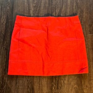 J Crew Factory Red Wool Mini Skirt